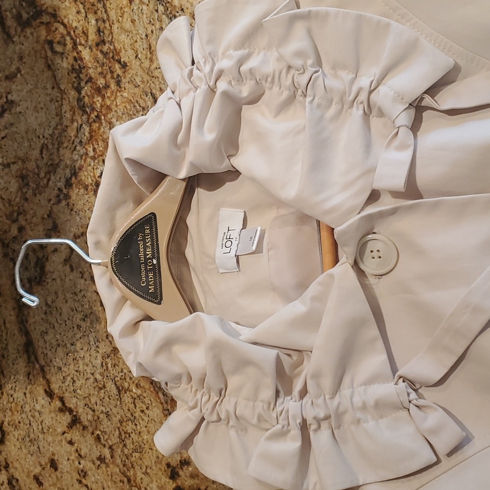 Ann Taylor Loft Ruffle Collar jacket coat